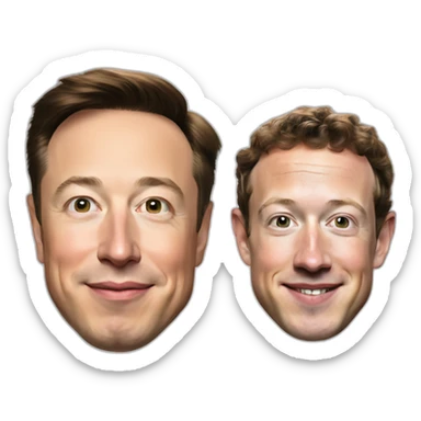 elon musk and mark zuckerberg sticker