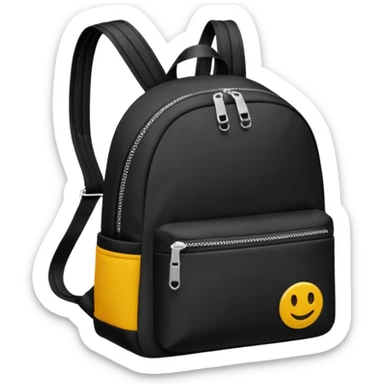 sac a dos plat noir type sport sticker