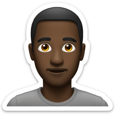 Create a emoji of a black man staring sticker