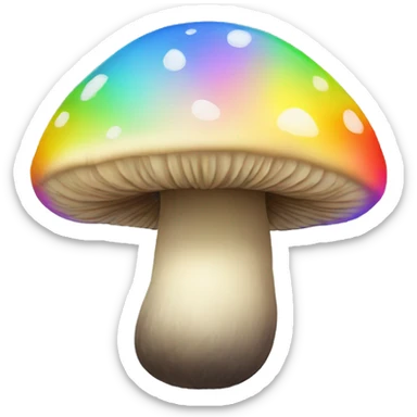 Mushroom rainbow sticker
