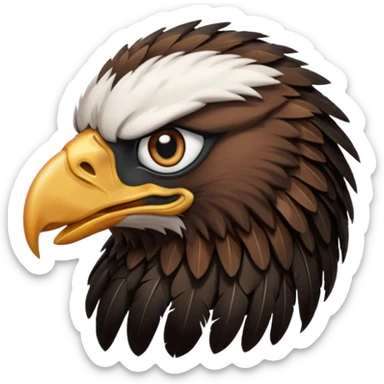 Eagle head emoji,use black theme sticker