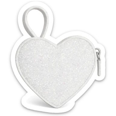 white sparkly girly object, remove background  sticker