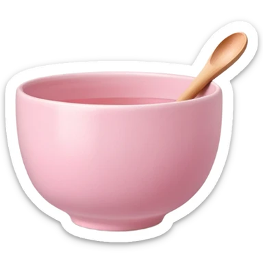 pink matcha bowl sticker