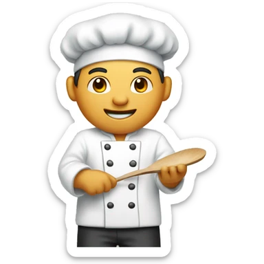 Chef cooking sticker