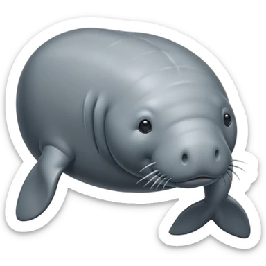 Manatee side view sticker