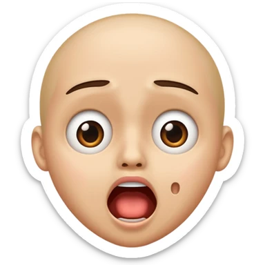 Shocked face sticker