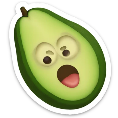 Aguacate con ojos y labios  sticker