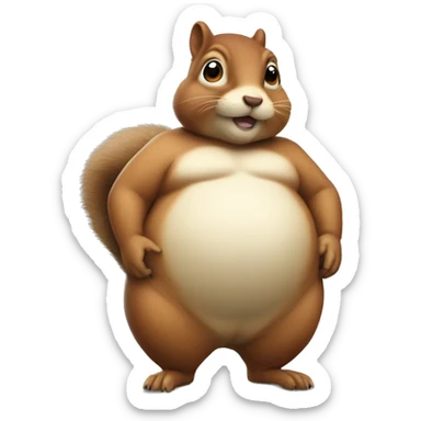 Fat ahh morbidly obese squirrel  sticker