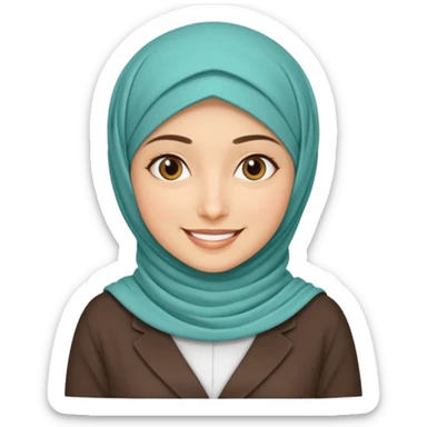 a hijabi programmer sticker