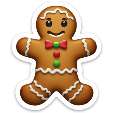 gingerbread man sticker