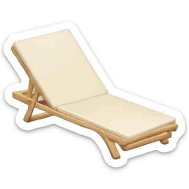 Beige pool lounging chair sticker