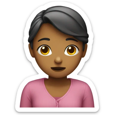 Girl shrugging shoulders  sticker