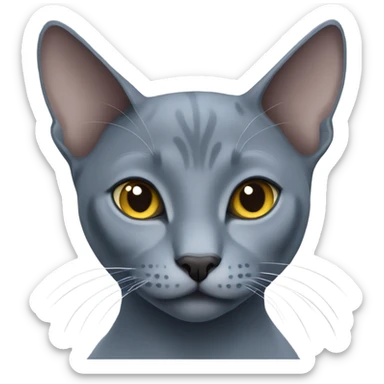 Russian blue cat sticker