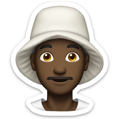 Black guy with a bonnet  sticker