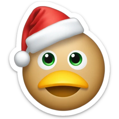 Larry Birds head with Christmashat sticker