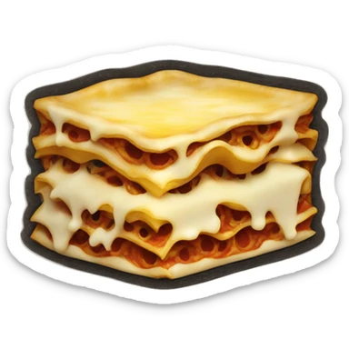 Punched lasagne sticker