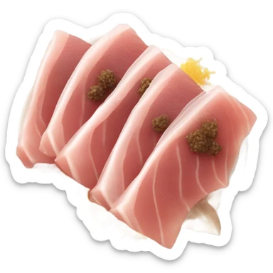 Tuna sashimi with truffle sticker