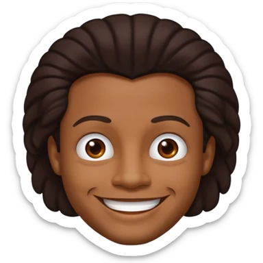 Roger Troutman with dark brown hair sticker