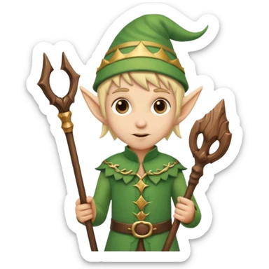 elves with staff sticker