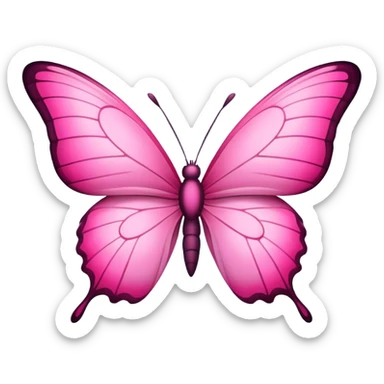 pink butterfly sticker
