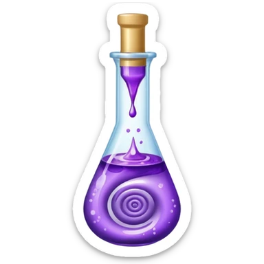 glitter purple remedy sticker