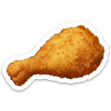 fried chicken leg sticker