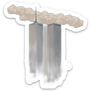 World Trade Center twin towers painting sticker