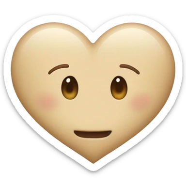 Beige heart sticker