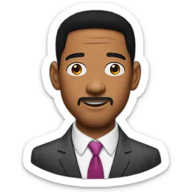 will smith with hearts in his eyes sticker