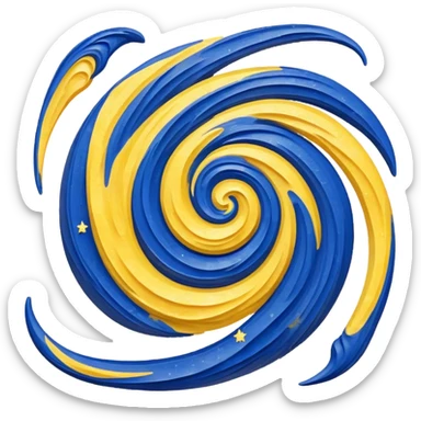 Noche estrellada vicent van gogh  sticker