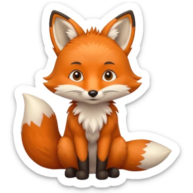 renard qui a besoin d'un calins sticker
