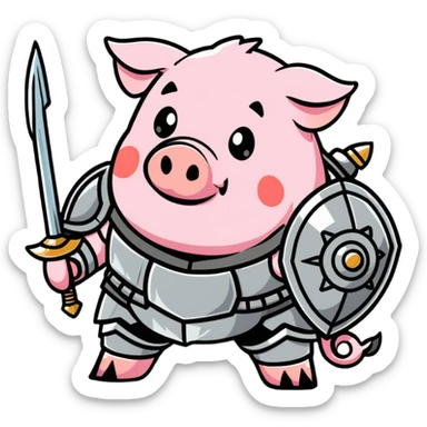 pig warrior sticker