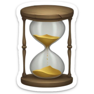 hourglass broken pieces sticker