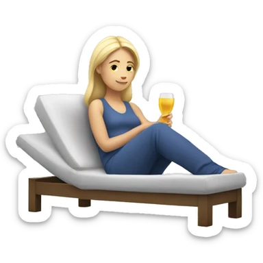 cAUCASIAN WOMAN RELAXING sticker