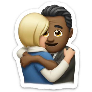 Hugging my wife  sticker