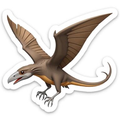 make a pterodactyl flying sticker