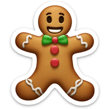 Gingerbread man sticker