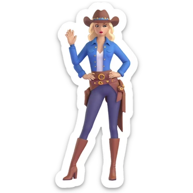 Sophisticated Western female supermodel with high fashion look, striking pose, couture clothing sticker