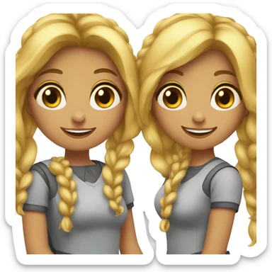 2 girls duo sticker