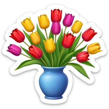 Buque de tulipas sticker