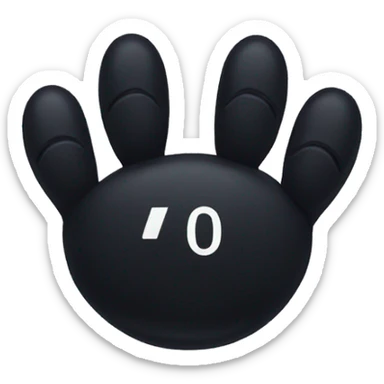 A black panther holding the number 0 in its paws sticker
