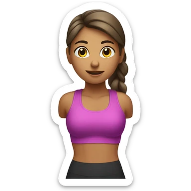 A girl working out sticker