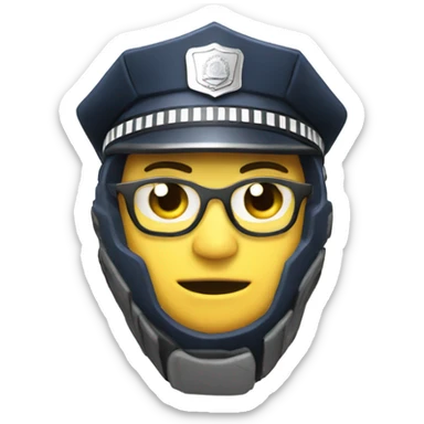 ISO police badge sticker