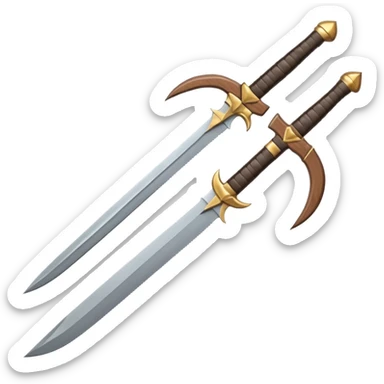 CREA UN ARSENAL DE ARMAS PERO QUE TENGA ESPADAS, CUCHILLOS Y ARCOS Y LANZA sticker