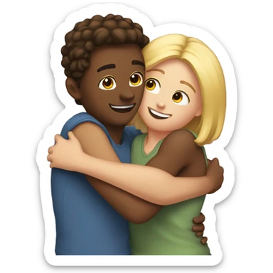 Bestfriend hugging eachother  sticker