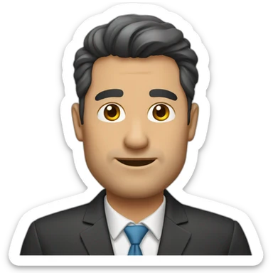 cliente hombre moreno sticker