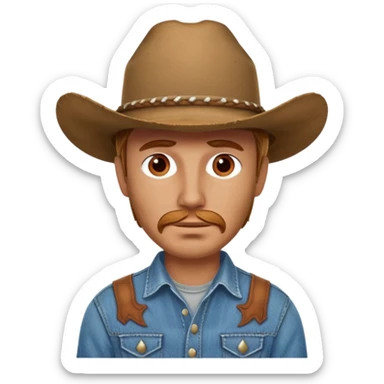 red cowboy sticker
