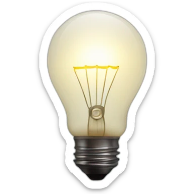 Light Bulb with Dim Light sticker