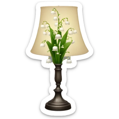 Lily of the valley lamp sticker