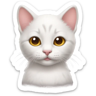 kitten with heart eyes sticker